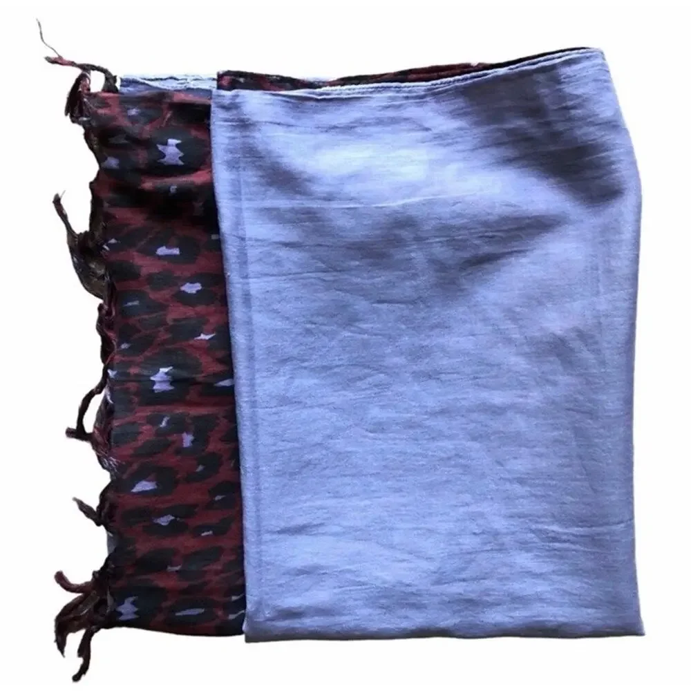Codello Too Beautiful Purple Animal Print Cotton Scarf Lightweight Women’s Wrap